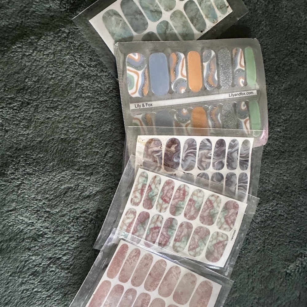 Jamberry Nail Wraps - Earthy Tones and Pastel Patterns